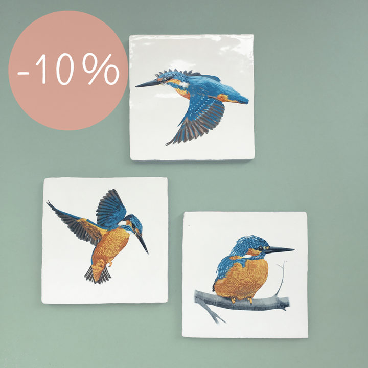 3 Season's Tiles - Kingfishers