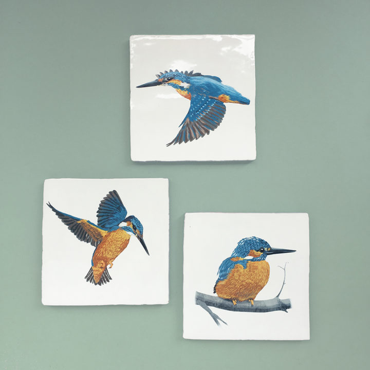 3 Season's Tiles - Kingfishers - Image 2