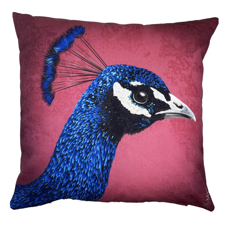 Handmade Cushion Cover Peacock