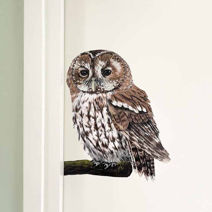 Tawny Owl Wall Sticker - Image 2