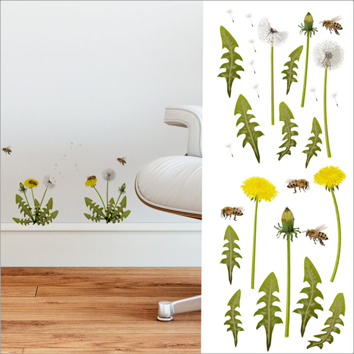 Paardenbloemen Muursticker