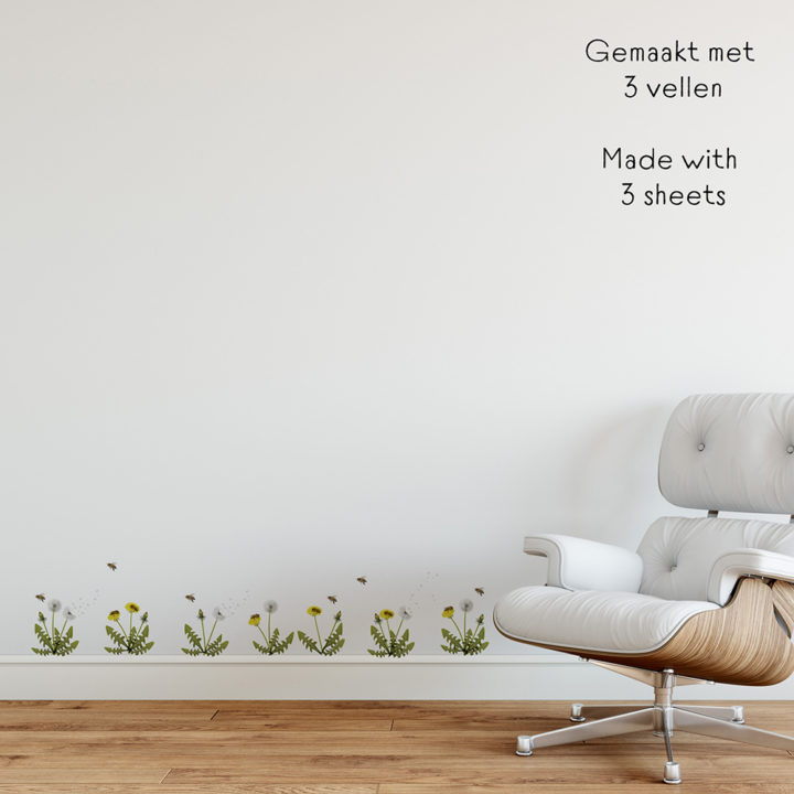 Paardenbloemen Muursticker - Afbeelding 4