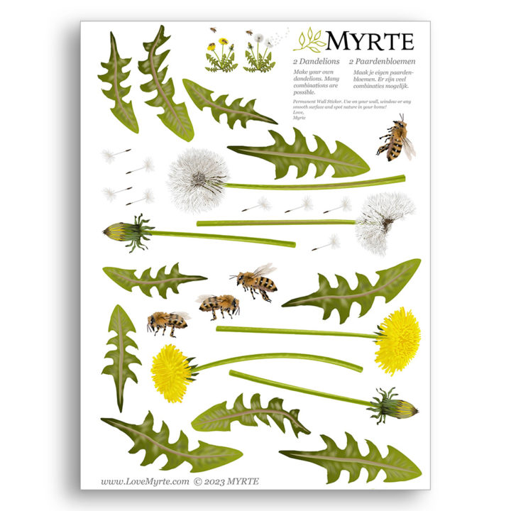 Paardenbloemen Muursticker - Afbeelding 5