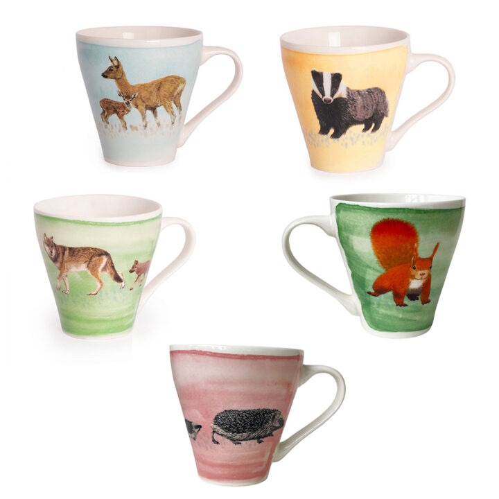 Set van 5 Mokken Dieren C
