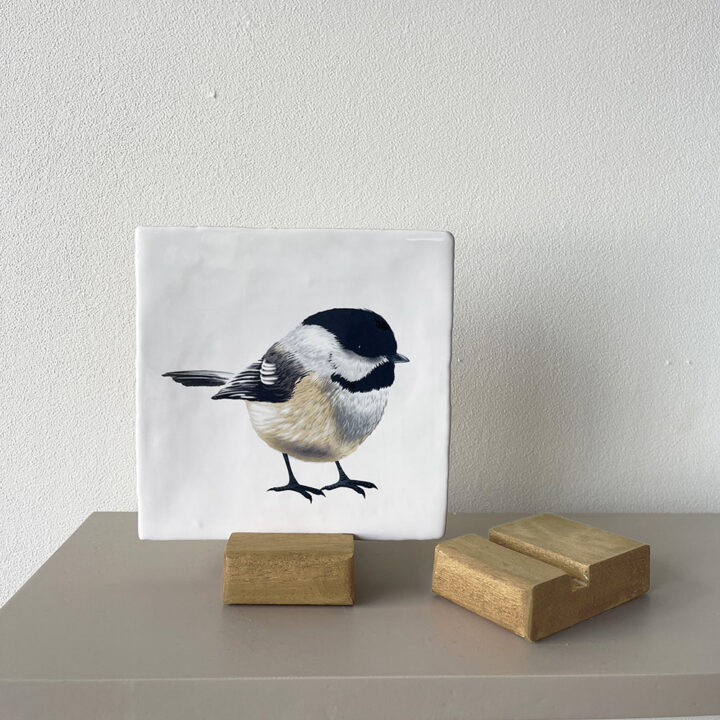 Rustic Wooden Tile Stand