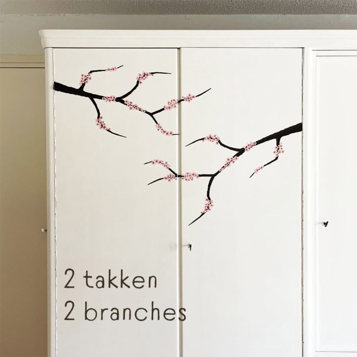 Pink Blossom Branch Wall Sticker - Image 4