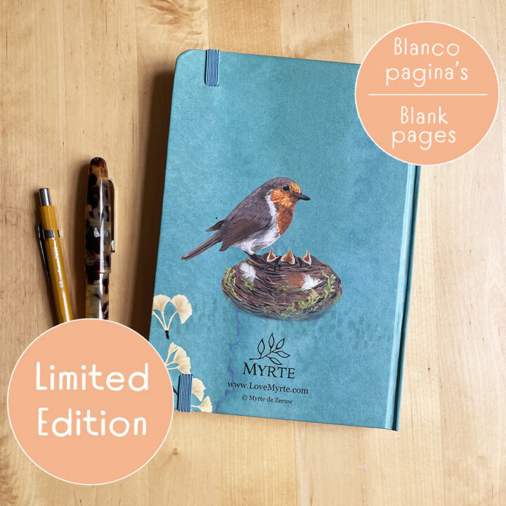 Roodborst Notitieboek - Blanco Pagina's - Afbeelding 2