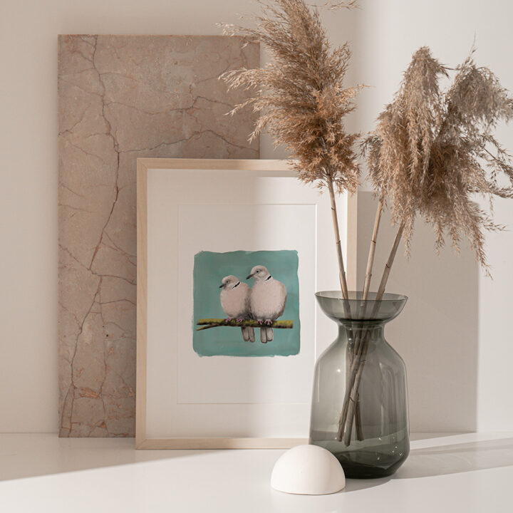 Tortelduifjes Art Print - Afbeelding 2